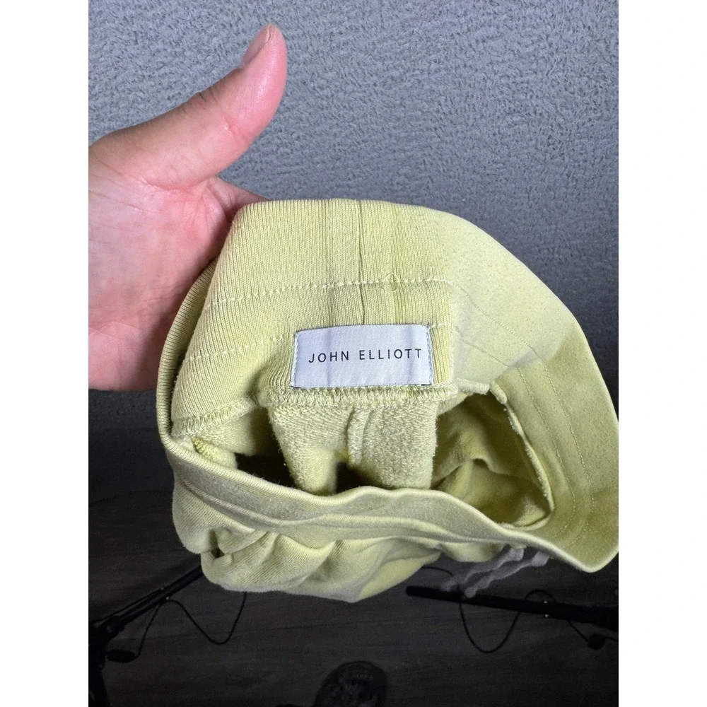 John‎ Elliott Mens Escobar Sweatpants Pale Yellow Cotton Joggers Made in USA